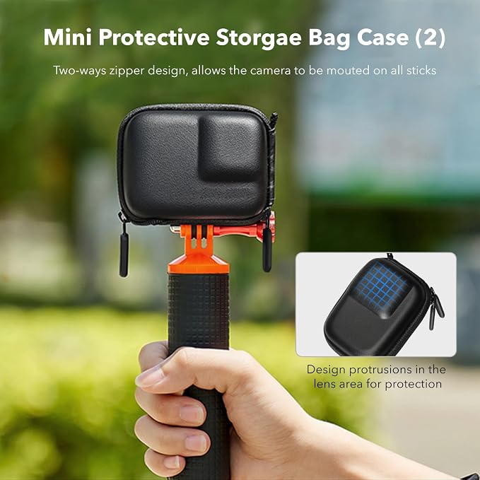 OSMO Action 5 Pro Accessories, PU Portable Mini Carrying Bag Case, Lens Screen Protectors (6 Pack) Comatible with DJI Osmo Action 5 Pro, Rubber Lens Cap Cover for DJI Action Camera - Image 8