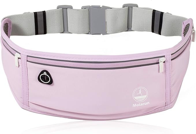 Slim Running Belt Fanny Pack, Phone Holder Waist Pack Money Belt - Lilac - Image 2