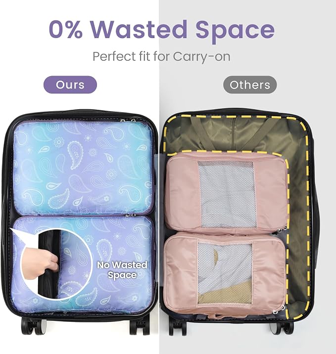 Cambond Compression Packing Cubes for Travel - Luggage Suitcase Organizer | Compression Zip Design for Space-saving, Expandable, Lightweight, Keep Clothes Sorted, Luggage Space Tidy, Carry on Pack Fast - Image 5