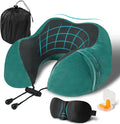 Travel Pillow, Memory Foam Neck Pillow for Traveling, U Shape Neck Pillow Airplane Portable Flight Pillow Travel Kit with 5D Contoured Eye Masks and Earplug for Plane Train Car Home Office by Unknown