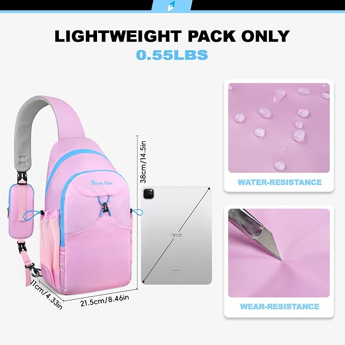 Seektop RFID Anti-Theft Crossbody Bag Sling Backpack for Women & Men, Casual Chest Daypack for Daily Travel - Image 6