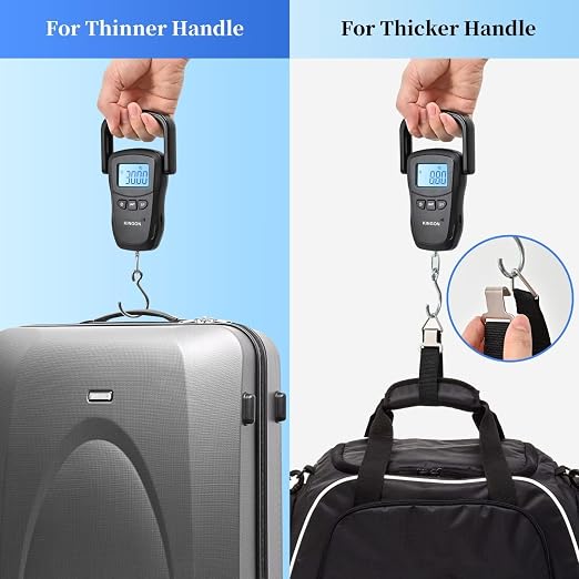 Rechargeable Luggage Scale, Digital Portable Bag Scale for Travel, Suitcase Weight Scale with Strap & Comfortable Handle, 110lb/50kg Capacity - Image 4