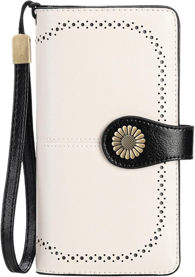 SENDEFN Wallets for Women Leather Credit Card Holder with RFID Blocking Large Capacity Wristlet | with RFID Blocking by SENDEFN