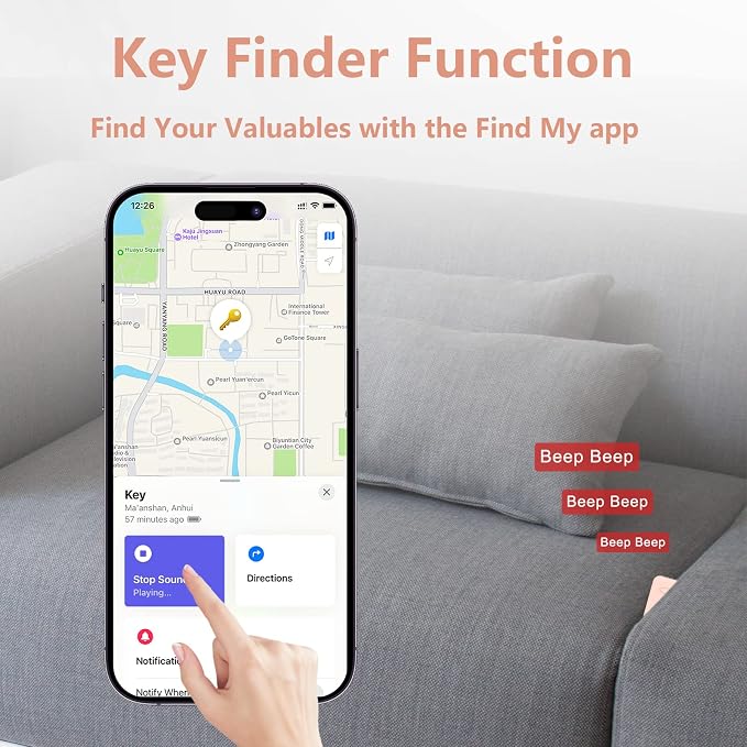 3-in-1 Personal Alarm with Apple Find My - 130dB Emergency Siren, LED Strobe Flashlight, GPS Tracker Keychain for Women, Kids, Seniors - Real-Time Location, iOS Only - Image 6