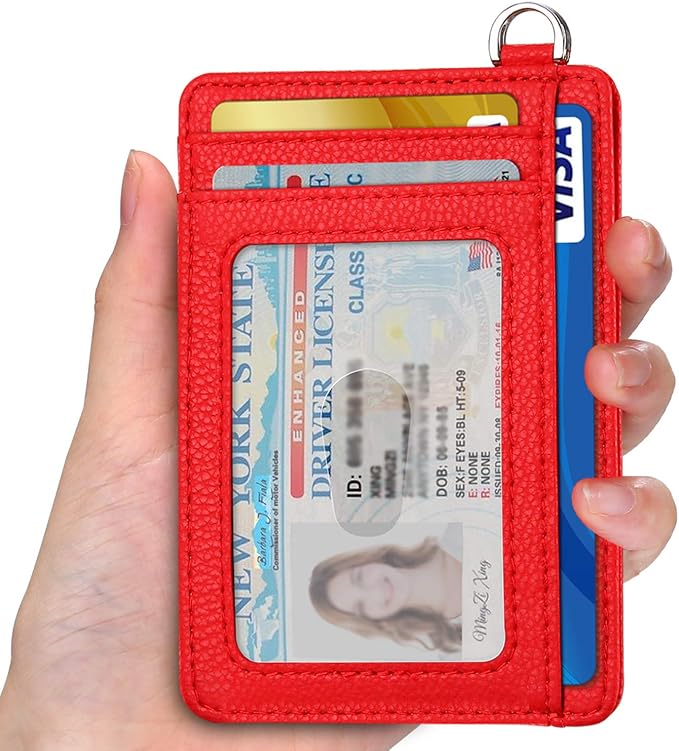 Slim Minimalist Front Pocket Wallet, RFID Blocking Credit Card Holder Wallet with Detachable D-Shackle for Men Women - Image 2