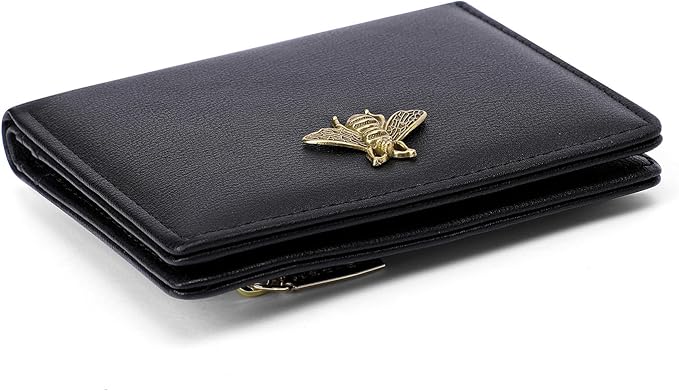 Small Women Wallet RFID Blocking Bifold Pocket Wallet Slim Compact Ladies Purse Mini Wallets For Women (Black) | Small - Image 4