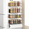 Magnetic Spice Rack For Refrigerator, Magnetic Fridge Shelf For Kitchen, Magnetic Shelf For Fridge Space Saving Black 4 Pack With Magnetic Paper Towel Holder by Roysili