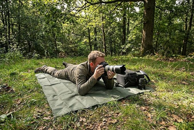 Pocket Blanket, Compact Blanket for Picnic, Beach, Festival | Sandproof, Waterproof, Stakes & Carabiner Included, Packable Lightweight Tarp for Camping, Hiking, Backpacking, Travel - Image 6