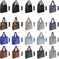 Aricsen Durable Mixed Color Reusable Grocery Bags with Handles, 20 Pack | Polyster fabric cloth, Pocket Nylon Tote, Foldable, Xlarge, Durable, Machine Washable, for grocery, storage, gifts by Aricsen