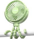Coohea Clip on Stroller Fan, Rechargeable Long-Lasting Power Wind Fan | 4000mAh Battery Operated, 360° Rotatable Flexible Tripod, 3 Adjustable Speed, Portable Fan for Car Crib Backseat Beach Travel by Coohea