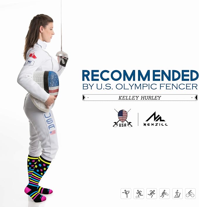 NEWZILL Medical Compression Socks for Women & Men Circulation 20-30 mmHg, Best Support for Running Athletic Cycling Nursing Travel Work and Fitness - Image 4