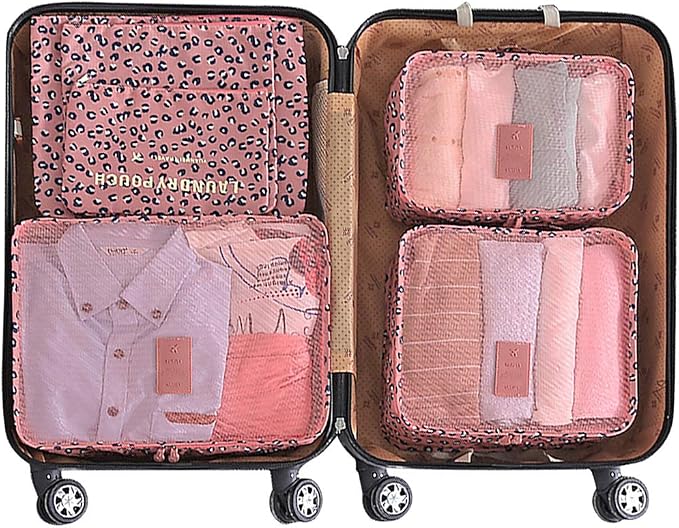 Mossio 7 Set Packing Cubes with Shoe Bag - Travel Carry On Luggage Organizer - Image 3