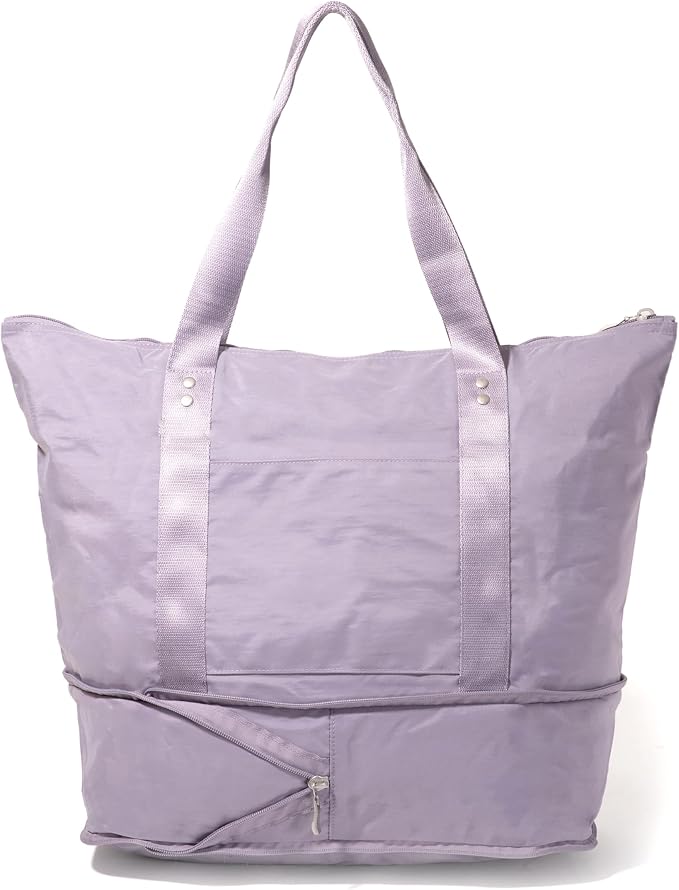 Baggallini Carryall Expandable Lightweight Travel Tote 22" Packable Folding Compact Nylon Washable Weekender w/Luggage Sleeve - Image 13