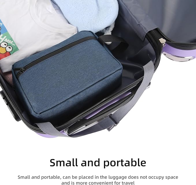 Icramsy Travel Toiletry bag Toiletry bag for women men Hanging Cosmetic bag Travel accessories for Women Men (Navy blue) - Image 7