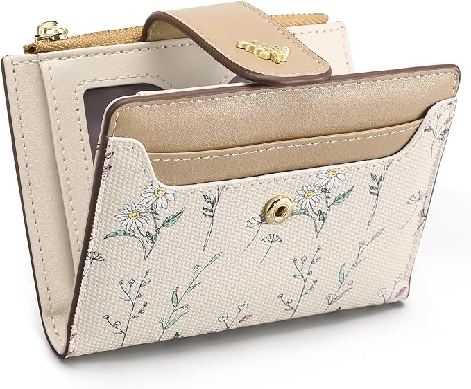 GAEKEAO Small Wallets for Women RFID Blocking Leather Bifold Zipper Pocket Wallet Credit Card Holder with ID Window - Image 8