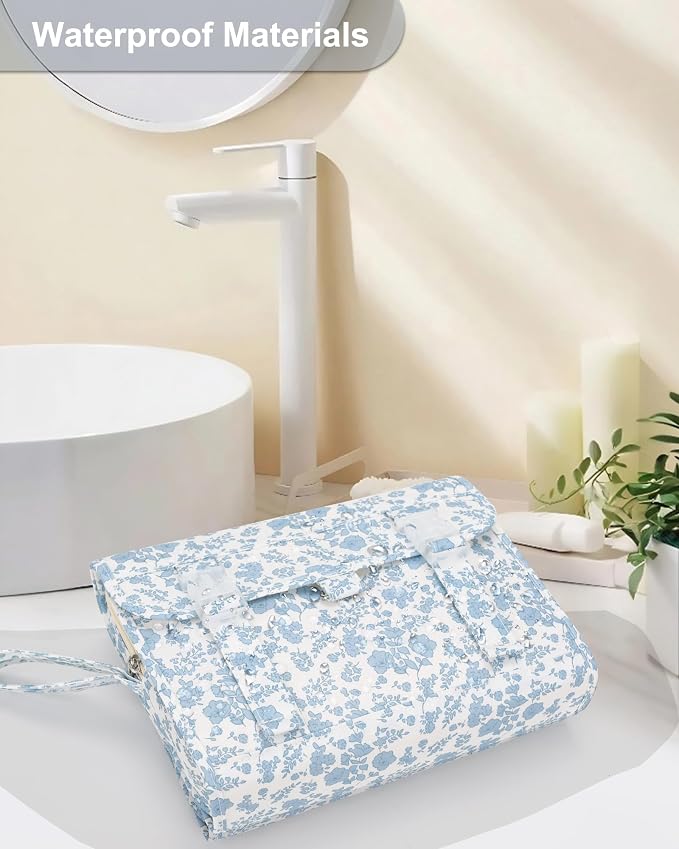 Relavel Hanging Toiletry Bag, Travel Toiletries Bag with Hanging Hook | Water Resistant Makeup Cosmetic Organizer for Full Sized Container, Shampoo, Portable Wash Bag for Travel Size Essentials - Image 6