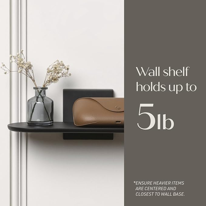 Command Decor Metal Wall Shelf, Matte Black, 1 Shelf, 8 Large Strips - Image 5
