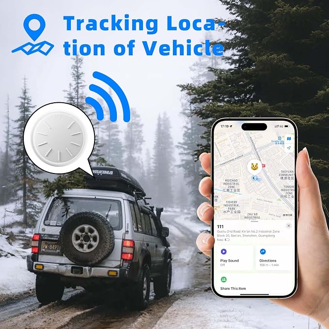 GPS Tracker for Vehicles, 1PCS Real Time Tracker Device for Vehicles Work with Find My (iOS Only), Magnetic Car Tracker, No Monthly Fee GPS Tracker with Sound and up to 1.5X Precision Finding Range - Image 6