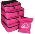 5 Set Packing Cubes for Travel Large Suitcase Luggage Organizer Bags Travel Accessories Vacation 4 Cubes 1 Laundry Pouch Bag by HOPSOOKEN