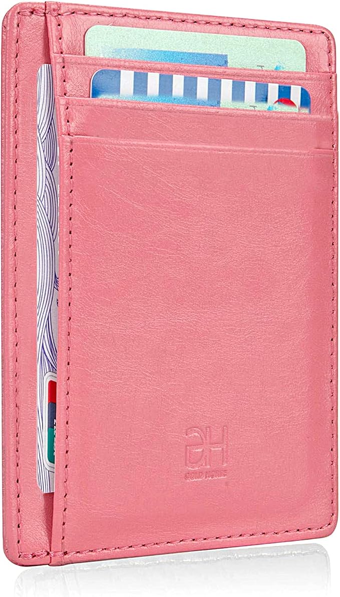 GH GOLD HORSE Slim RFID Blocking Card Holder Minimalist Leather Front Pocket Wallet for Women | Slim by GH+GOLD+HORSE