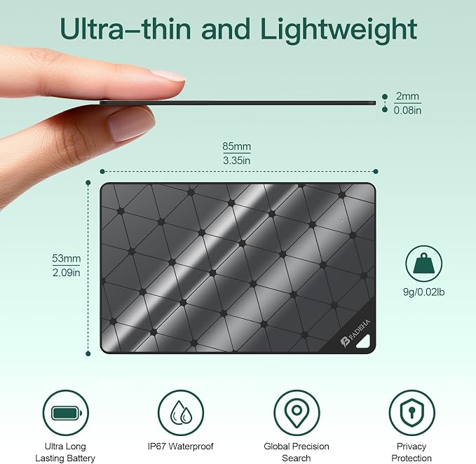 2026 Apple MFi Certified Wallet Tracker Smart Card for Find My iPhone Ultra Thin Air Tracker Tag for Travel, 5 Years+ Staying Power, IP69 Waterproof, Key Finder & Item Locator for Keys, Bags, Passport - Image 5