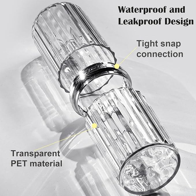 2-in-1 Toothbrush Travel Case with Rinse Cups | BPA-Free & Dustproof, Portable Toothbrush Holder, Toothbrush Case For Traveling Camping Dorm Business Trip Bathroom - Image 3