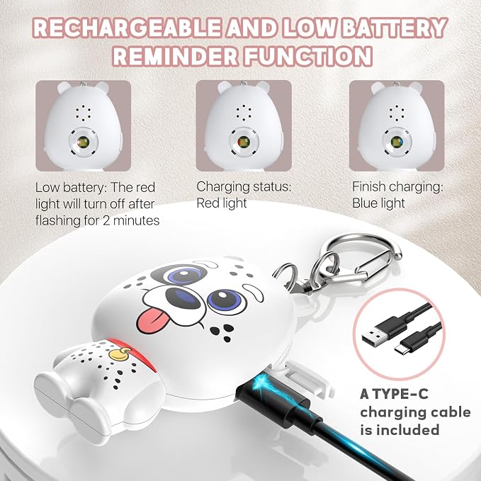 Rechargeable Personal Alarm for Women – 130dB Loud Emergency Alarm Keychain with Strobe Light, Self-Defense Safety Alarm with Low Battery Alert for Women, Kids & Seniors - Image 4
