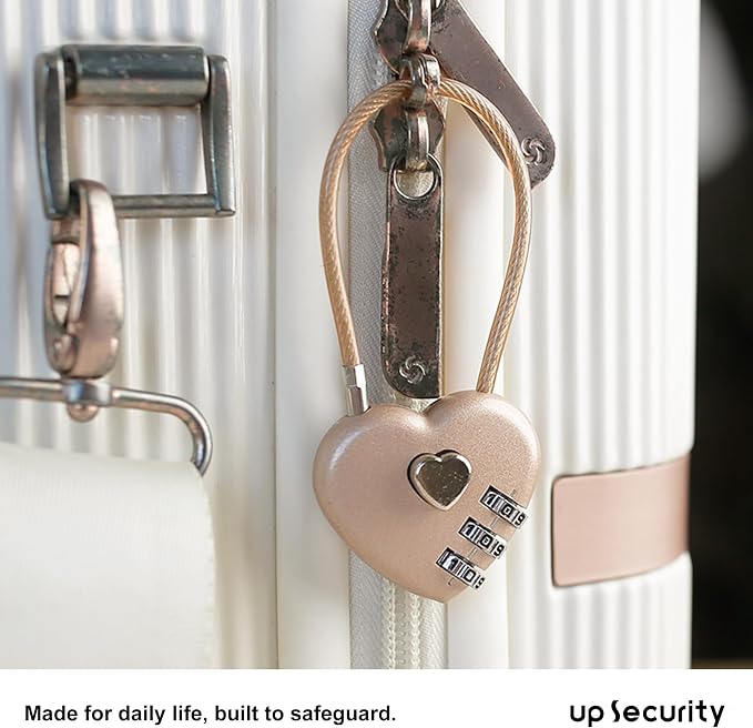 Combination Lock for Locker, Small Cable Lock with Code, 3 Digit Padlock Combination, for Luggage, Gym Locker, Suitcase, Backpack Zipper, Cabinet, Toolbox, Outdoor Fence Gate, Travel Safe - Image 5