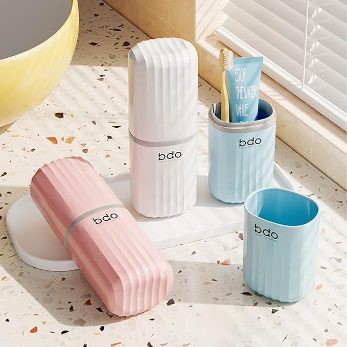 Toothbrush Travel Case & Travel Soap Holder Dish Tray Set of 2, Portable Clear Toothbrush Holders with Cover Leakproof Bar Soap Holder for Traveling School Camping Business Bathroom (1 pc-B-White) - Image 9