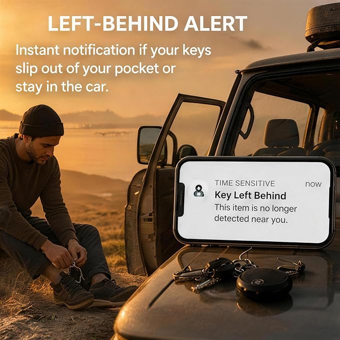 GPS Tracker for Vehicles【Apple MFi Certified】 Real-Time Tracking, No Monthly Fee/No SIM Card，Works with iOS Find My | Mini Hidden Magnetic GPS Locator, IP68 Waterproof, Reliable Performance (Black) - Image 9