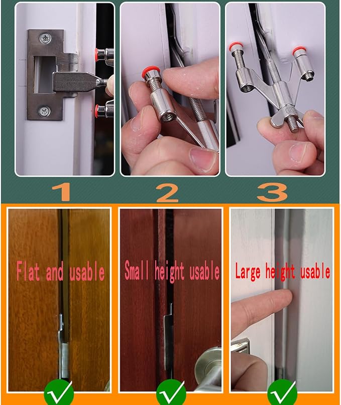 Portable Door Lock Home Security Hotel Door Locks (Silver Wing) - Image 7