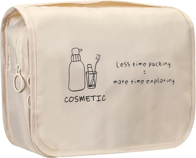 FINPAC Toiletry Bag, Large Capacity Hanging Makeup Bag | with Waterproof PVC Compartment, Travel Cosmetic Organizer for Women, Makeup Lovers, Cruise, Gym, and Family Trips by FINPAC