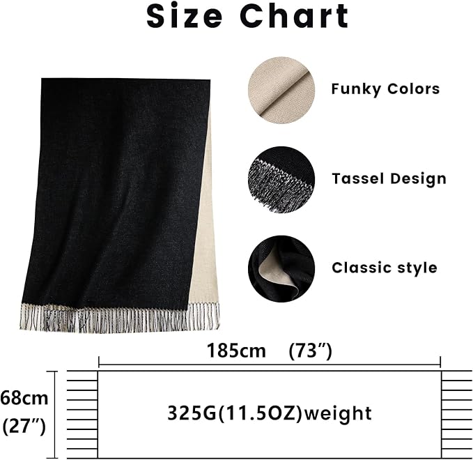 maamgic Women's Scarf Pashmina Shawls Blanket Scarf for Evening Dress | Soft Viscose Blend ,Lightweight,Large Scarf with Cozy Cashmere-Feel, Perfect For Weddings,Cruise Travel & Flights - Image 5