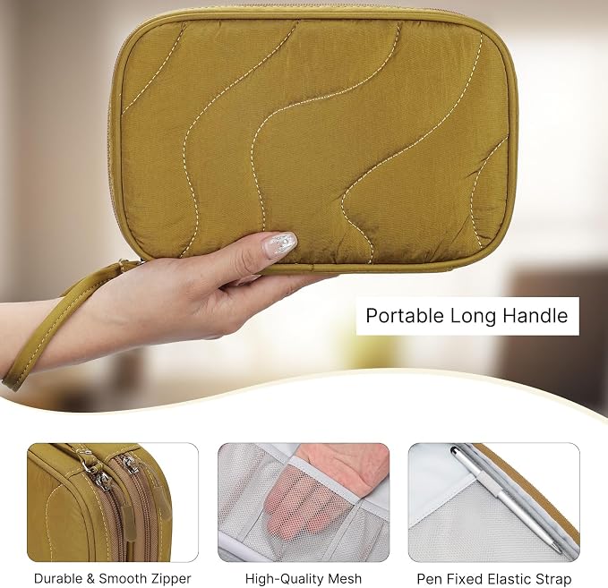 Skycase Tech Pouch - Lightweight Electronics Organizer Travel Case, Double Layers Travel Cable Organizer, All-in-One Storage Bag for Charger, Cord, Phone, Flash Drive, Accessories - XL - Image 5