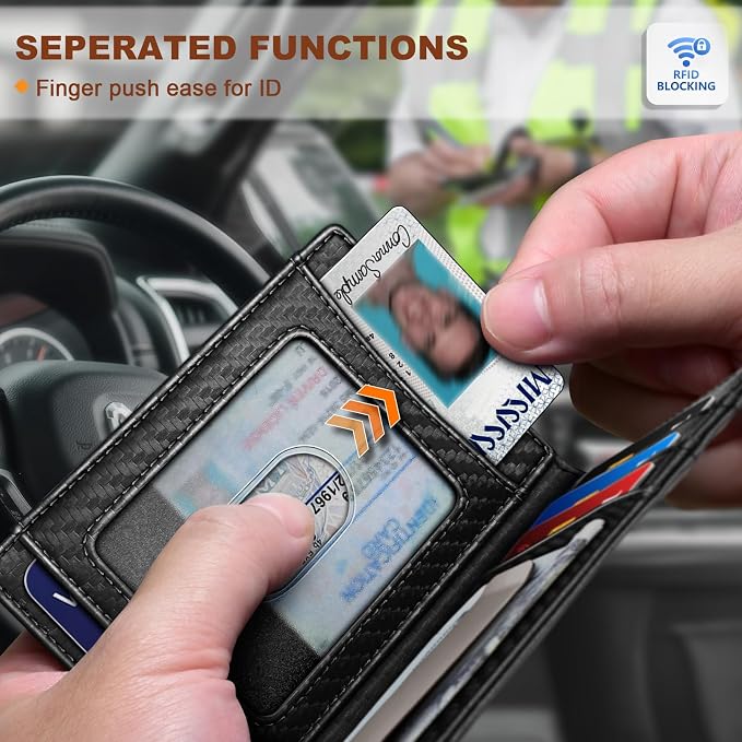 BULLIANT Magnetic Slim Leather Airtag Wallet Money Clip For Men 12Cards | RFID Blocking | Easy Access | Gift Boxed | Pocket Fit - Image 5