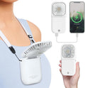 F-color Mini Portable Handheld Fan - Rechargeable Travel Pocket Fan, White | Foldable Handle, Rechargeable Airflow Helps Cool Commutes, Beach Days, Desk Time, Outdoor Lines, Travel and Summer Walks by F-color