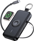 RORRY CharmGo Portable Charger 3 in 1 iPhone Power Bank for Apple 12000mAh | Built-in Retractable Cable Fast Charging Travel Keychain Battery Pack for Apple Watch /iPhone Air/17/16/15/14/13/12 by RORRY