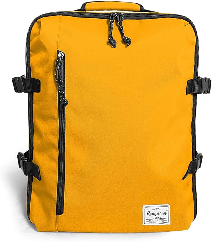 Lightweight Under-seat Backpack for Clothes Travel Overnight Women Men, 15.6 Laptop Minimalist Backpack, Stylish and Casual, Papaya by Rangeland