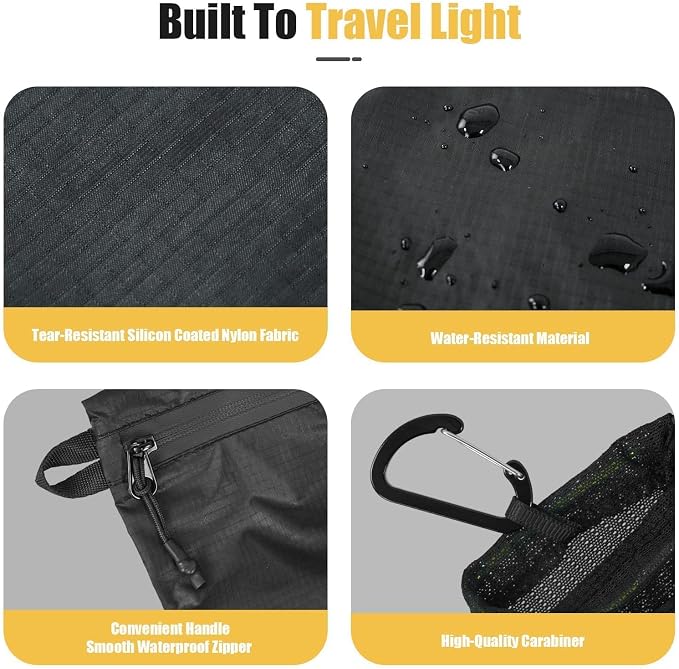 Vavabox Lightweight Travel Toiletry Bag for Women, Travel Pouch Men | Water-resistant, Nylon Zipper, Travel Essentials, Camping Gym - Image 5