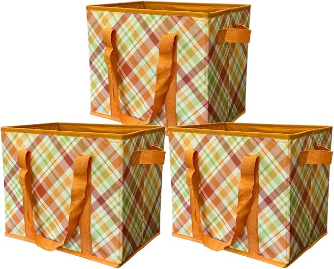 DURASACK Grocery Tote 3-Pack All-Purpose Collapsible Totes with Handles Kitchen Reusable Grocery Bags by DURASACK