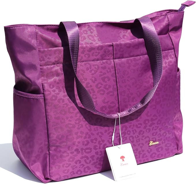 ESVAN Original Floral Tote Bag Large Shoulder Bag with Multi Pockets for Gym Travel Beach Daily Bags - Image 8