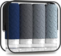 Silevoler Travel Bottles for Toiletries, TSA-Approved Travel Size Container | Woven Pattern BPA Free Silicone Leak Proof Refillable Liqus Shampoo And Conditioner Essentials Toiletry Bottles(Navy Blue) by Silevoler