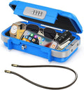 LOFICOPER Portable Safe Box with Combination Lock, Waterproof Security Case with Removable Chain for Travel, Hotel, Beach, Riding, Small Personal Lockbox, Blue by LOFICOPER