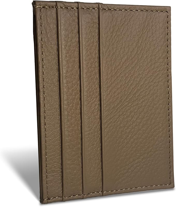 WOXVM Credit Card Holder Wallet RFID Blocking Slim Credit Card Cases Holder Premium Leather Minimalist Front Pocket Small Wallet with 6 Card Slots and 1 Pockets for Men Women by WOXVM