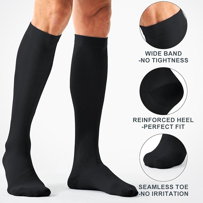 Compression Socks for Women and Men(3 Pairs)15-20mmHg - Best Circulation Support Socks - Image 5