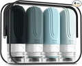 Mrsdry Travel Bottles for Toiletries, Tsa Approved 2oz Travel size Bottles, BPA Free Leak Proof Travels Toiletry Containers, Traveler Accessories with Toiletry Bag for Shampoo Liquid (4 Pack) by Mrsdry