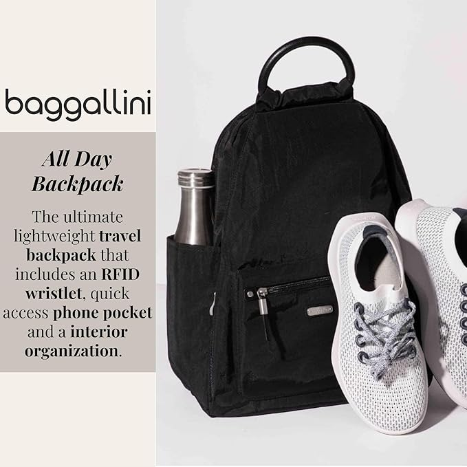 Baggallini All Day Backpack with RFID Phone Wristlet - Lightweight Travel Backpack for Women - Image 2