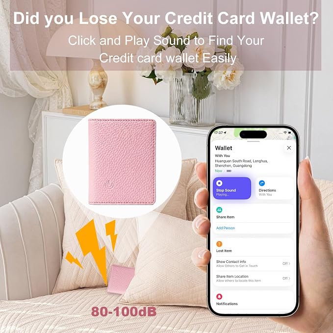Smart Bluetooth Tracker Card Works with Apple Find My (iOS only) App | Item Finders Card,Keys Finder and Item Locator for Keys,Bags,Luggage,passport,ect.Replaceable Battery - Image 3
