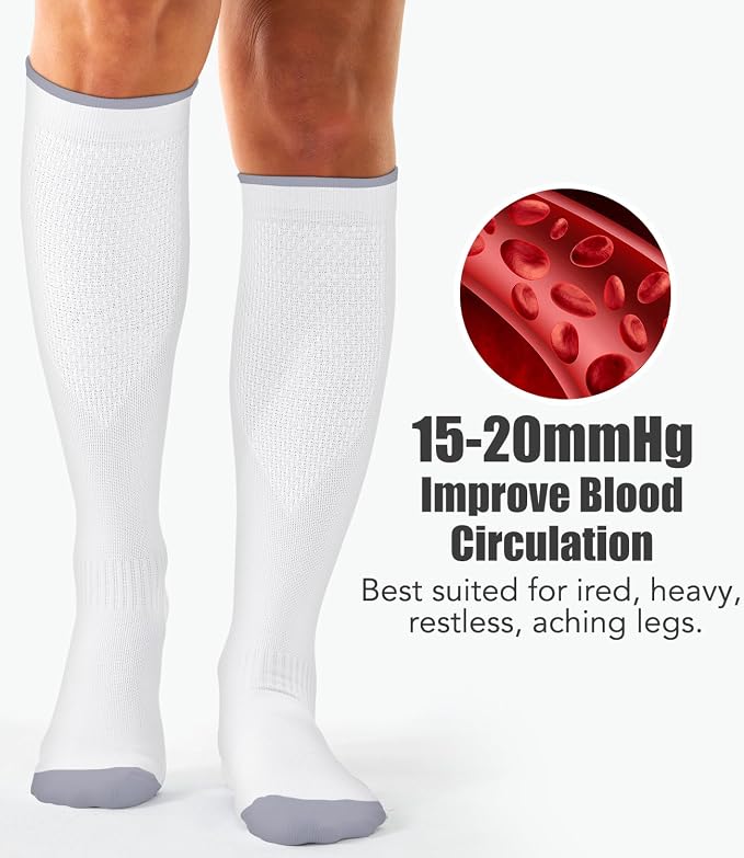 3 Pack Medical Compression Sock-Compression Sock For Women and Men Circulation -Best for Running,Nursing,Athletic Sports - Image 2