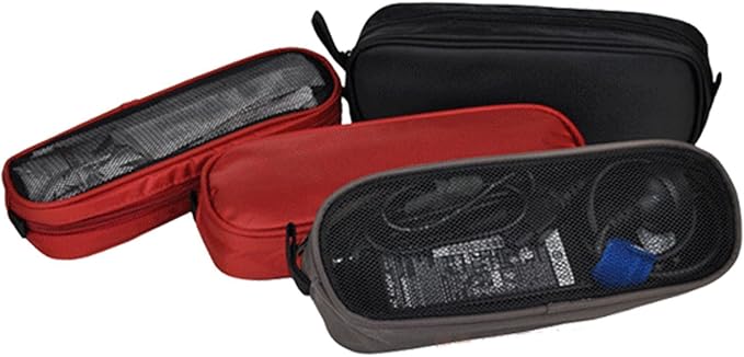 Universal Electronics Accessories Travel Organizer - Zipper Mesh Adapter Case for Laptop, Notebook, Tablet, Power, Mouse, Cord, USB Accessories - Red - Image 8